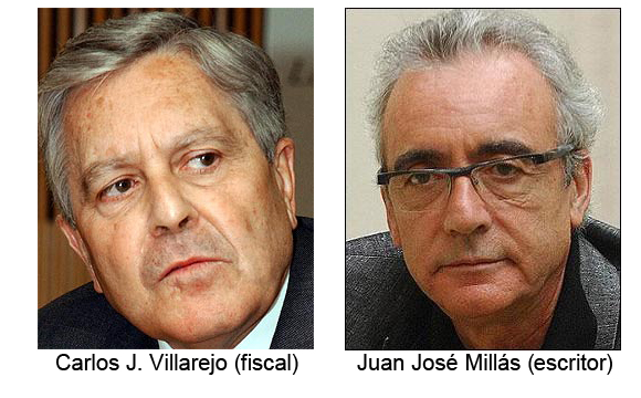 Juan José Millás y el jurista Jiménez Villarejo  